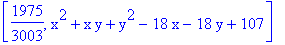 [1975/3003, x^2+x*y+y^2-18*x-18*y+107]